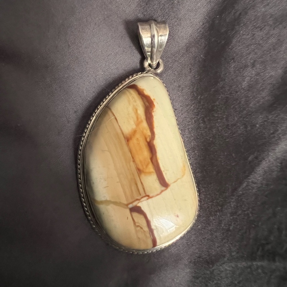 925 Silver and Jasper stone pendant